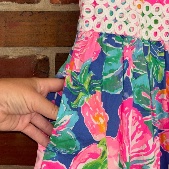 Lilly Pulitzer Girls Elize Fit Flare Dress in Jungle Utopia 14 - Picture 4 of 6